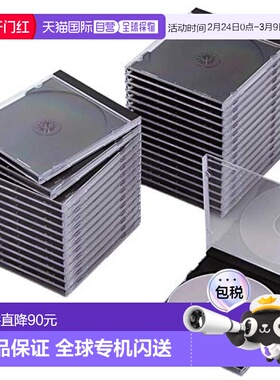 【日本直邮】宜丽客ELECOM塑料制CD/DVD盒 1张收纳30个装黑色