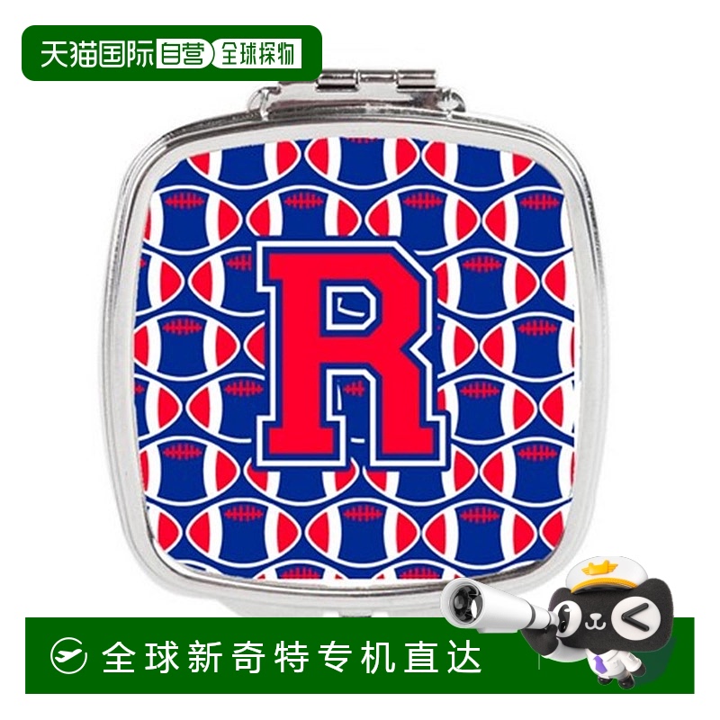 自营Carolines Treasures CJ1076-RSCM字母 R足球哈佛深红色和