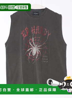 1h可退 日本直邮Ed Hardy 男女同款涂鸦图案大码无袖T恤 EDH53251
