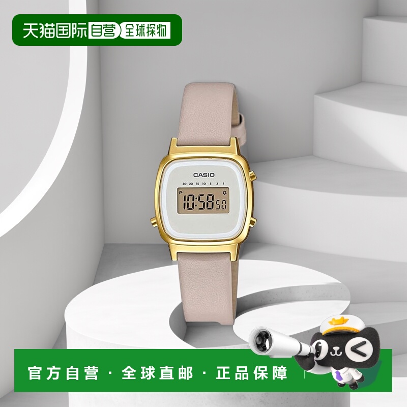 【日本直邮】Casio卡西欧 女士手表 la670wfl 奶油色数码表石英