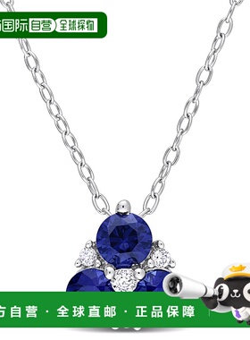 自营 mimi & max1 1/2 CT TGW 创造蓝色蓝宝石和创造白色蓝宝石 3