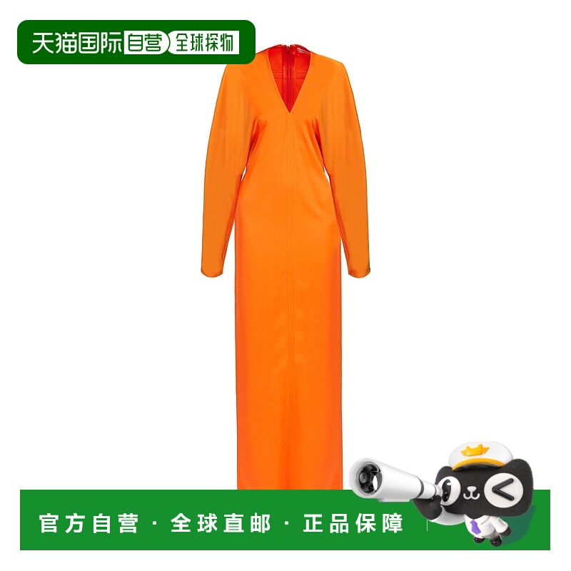香港直邮Salvatore Ferragamo V领长袖连衣裙 13C954