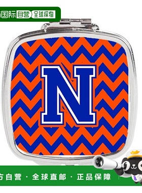 自营 Carolines Treasures CJ1044-NSCM 字母 N 雪佛龙橙色正品