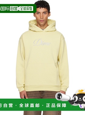 1h可退 香港直邮潮奢 Dime 男士 黄色 Cursive 连帽衫 DIMEFA2556