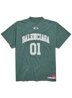 BALENCIAGA 男士T恤 850353TTVG26399 AW2025 绿色