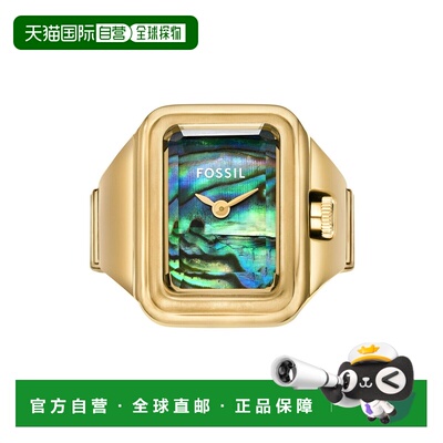 日本直邮FOSSIL 女士戒指表 RAQUEL 双指针不锈钢表圈 ES5411