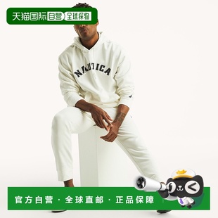 帆白色ns 标志连帽衫 美国奥莱直发 Nautica套头衫 自营