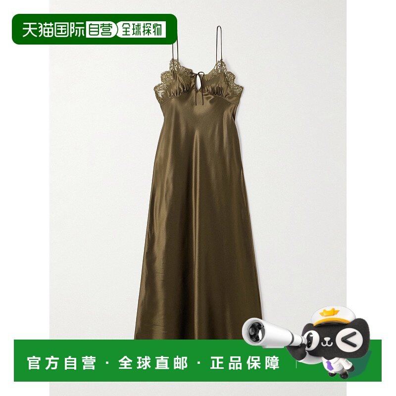 香港直邮Saint Laurent 圣罗兰 女士 真丝缎面吊带连衣裙 839551Y,女装/女士精品,连衣裙,淘宝优惠券,粉丝福利购,淘宝优惠卷
