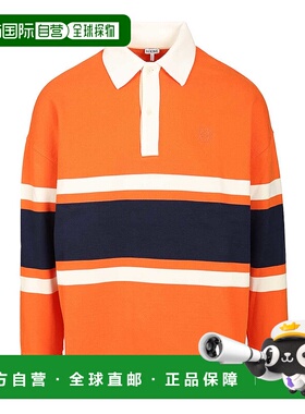 香港直邮LOEWE 男士T恤 H526Y23X767495 AW2025 橙色 长袖Polo衫