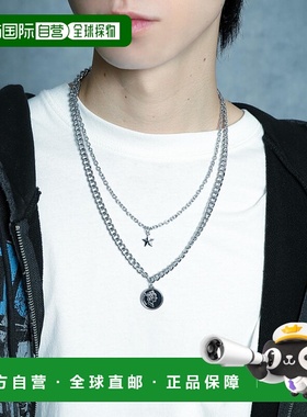 1h可退 日本直邮WEGO 男士 复古徽章叠层项链 潮流街头设计 WE25A