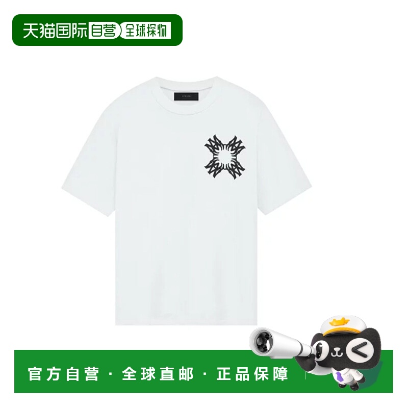 1h可退 香港直邮AMIRI 男士T恤 AMJYTE1106100 AW2024 白色