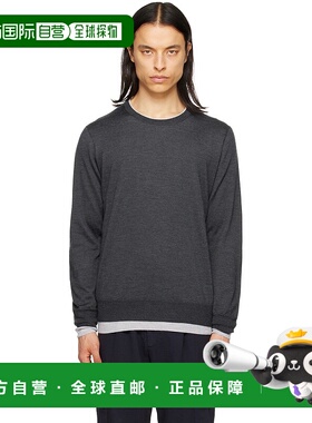 1h可退 香港直邮Gabriela Hearst 男士 灰色 Wells 双面毛衣 2239