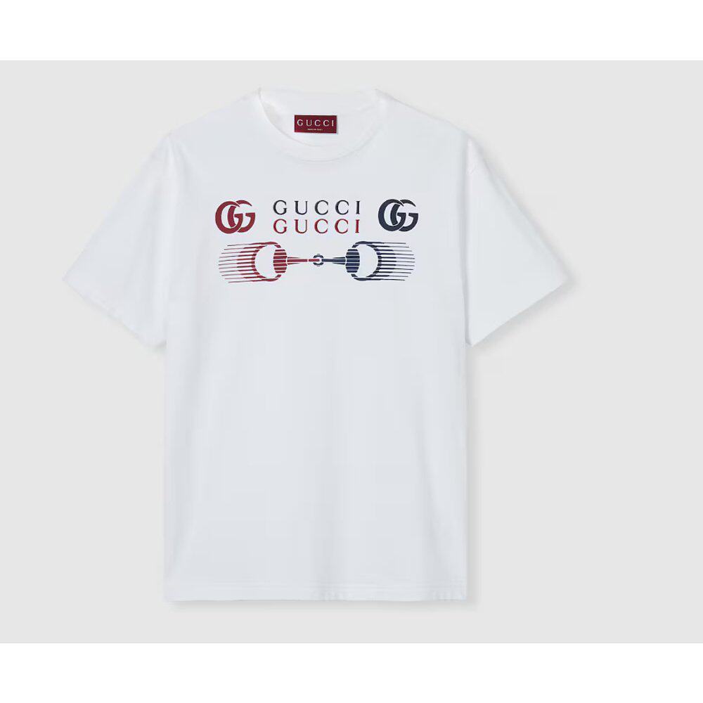GUCCI 男士T恤 796395XJHC9692 AW2025 白色 Logo t-shirt