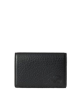 GUCCI 男士钱包 795335AADD71000 AW2024 黑色 双 G 卡片夹