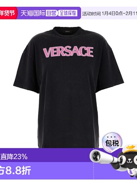 香港直邮Versace 范思哲 女士 印花徽标T恤 10081741A06534针织