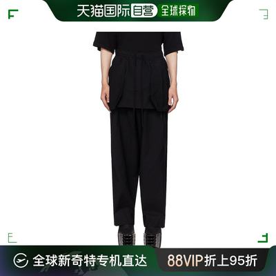 香港直邮潮奢 Julius 男士 黑色 Armored Wide 长裤 827PAM1