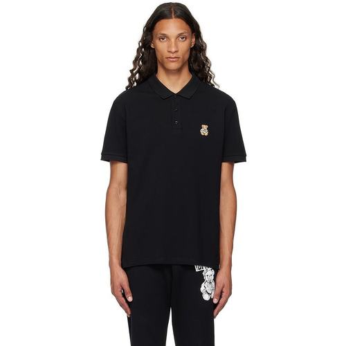 Moschino|黑色泰迪熊补丁 Polo 衫
