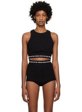 潮奢 Versace Jeans 范思哲 女士 黑色背心 E74HAM616EJ0060