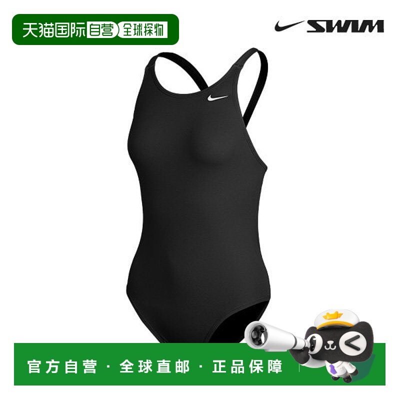 韩国直邮NIKE 游泳衣 Swim Answer Solid Fastback 高切连体泳衣