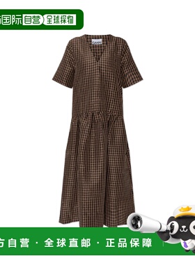 香港直邮GANNI 女士连衣裙 A103013710730925 SS2026 棕色 Dress