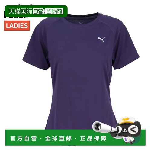 日本直邮PUMA Run Velocity 女士短袖T恤 527258-64 紫色 春夏 运
