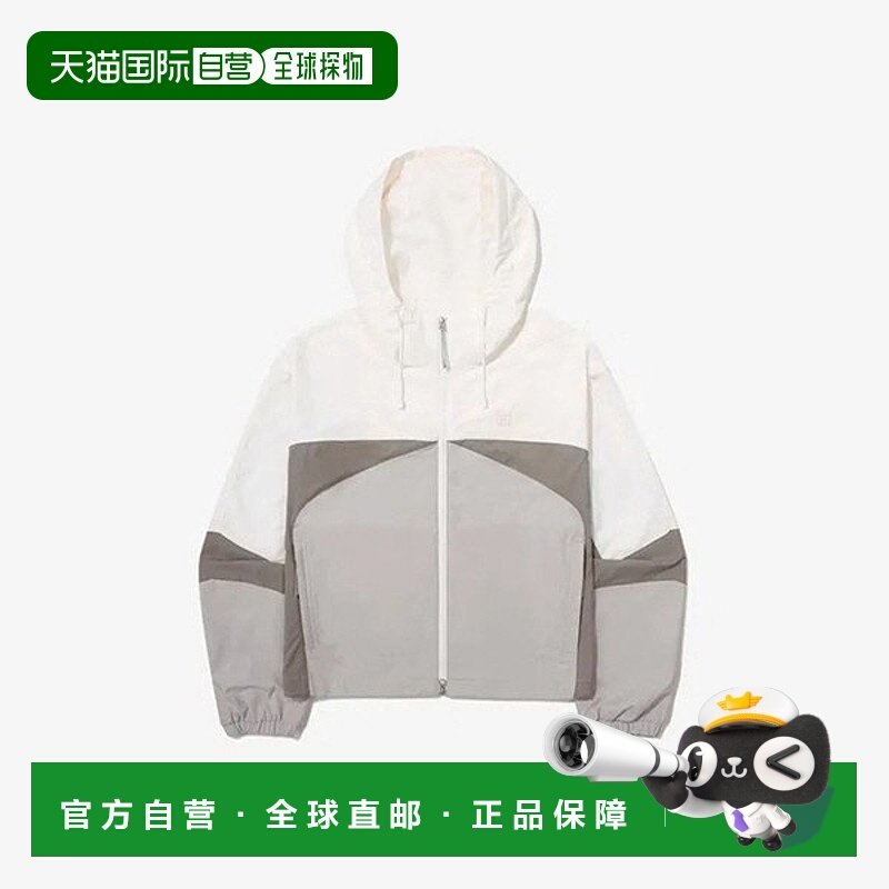 韩国直邮FILA M 女款拼色连帽风衣 KQC FS2JKG3153F-SWH 拼色连帽