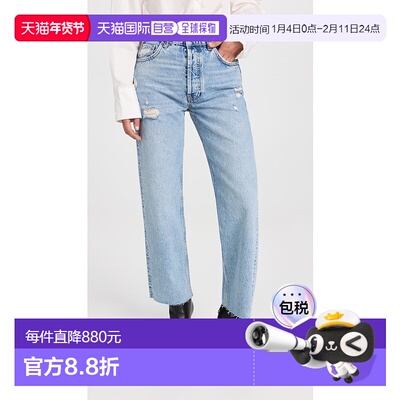 1h可退 香港直邮ANINE BING 女士 Gavin 牛仔裤 blue蓝色 舒适时