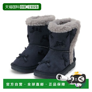 【特价】日本直邮Petit Main 缎带毛茸茸靴子