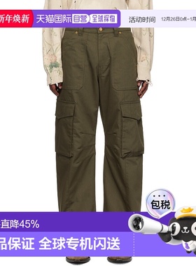 1h可退 香港直邮GOLDEN GOOSE 男士 绿色 Wide-Leg 工装裤 GMP018