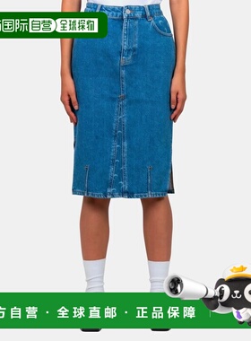 1h可退 香港直邮Marine Serre 女士 Jupe moon 牛仔牛仔半身裙 WS