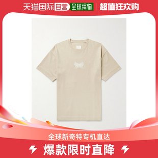 男士 香港直邮潮奢 纪梵希 Logo刺绣棉针织T恤 Givenchy 修身