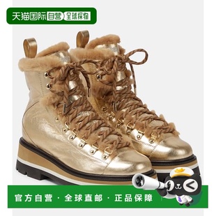 Chike 1h可退 皮毛內里皮質短靴 女士 周仰杰 香港直郵Jimmy Choo