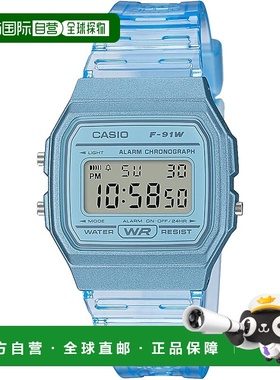 【日本直邮】卡西欧Collection小方块手表 蓝色F-91WS-2JH新款