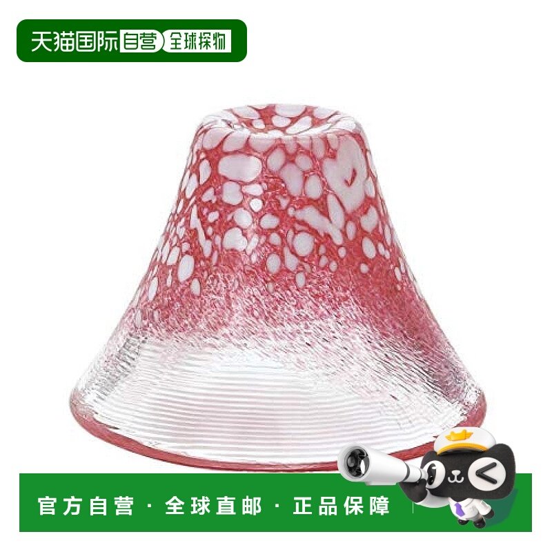 【日本直邮】东洋佐佐木 玻璃冷酒杯/富士山型 招财/红色 35ml