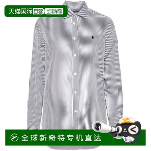 211910743018长袖 香港直邮POLO 女士衬衫 RALPH 条纹刺绣 LAUREN