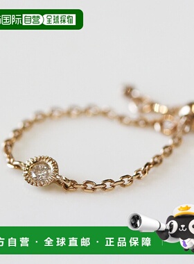 1h可退 日本直邮cui-cui 钻石链戒 K10YG 759895戒指