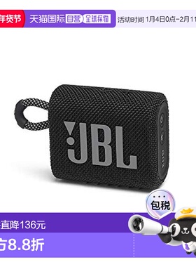 【日本直邮】JBL GO3防尘防水小型家用外出蓝牙音箱USB-C充电黑色