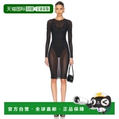 香港直邮潮奢 Power ALEX 1h可退 PERRY 女士 长袖 网纱中长连衣裙