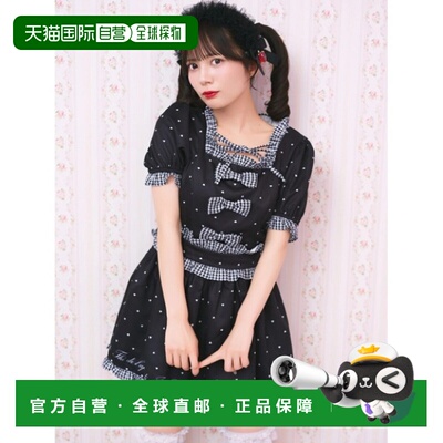 1h可退 日本直邮Ank Rouge 女装 心形千鸟纹套装 甜美大蝴蝶结 蓬