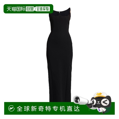 1h可退 香港直邮潮奢 Versace 范思哲 女士 高雅连衣裙 black黑色