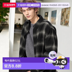 日本直邮Uniqlo 法兰绒格纹衬衫 480768优衣库上衣