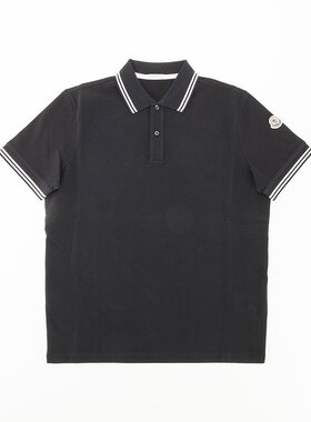 日本直邮MONCLER 男士上衣两线领袖 Polo 衫 8A0000789A16