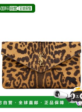 香港直邮Saint Laurent 手拿包手提包翻盖豹纹包 778181AAGDO
