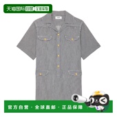 女士衬衫 RR08H351N07IA SS2025 香港直邮CELINE 灰色短袖