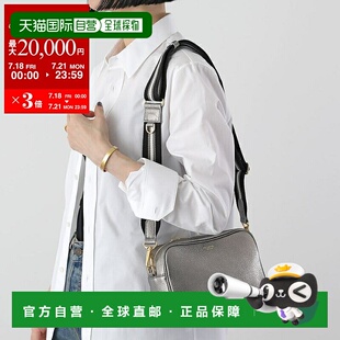 日本直邮VIOLAd'ORO SHIMMER V-1517 女士单肩包皮革条纹带相机包