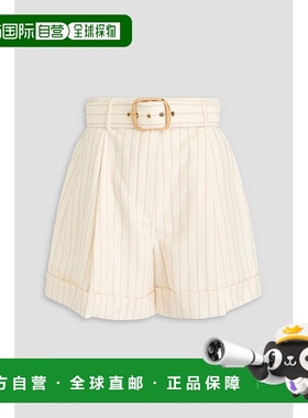 1h可退 香港直邮潮奢 ZIMMERMANN 女士 束带条纹提花短裤 1003AS2