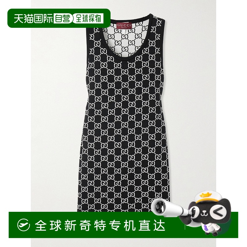 1h可退 香港直邮Gucci 古驰 女士 GG 提花迷你连衣裙 786403XKD8T