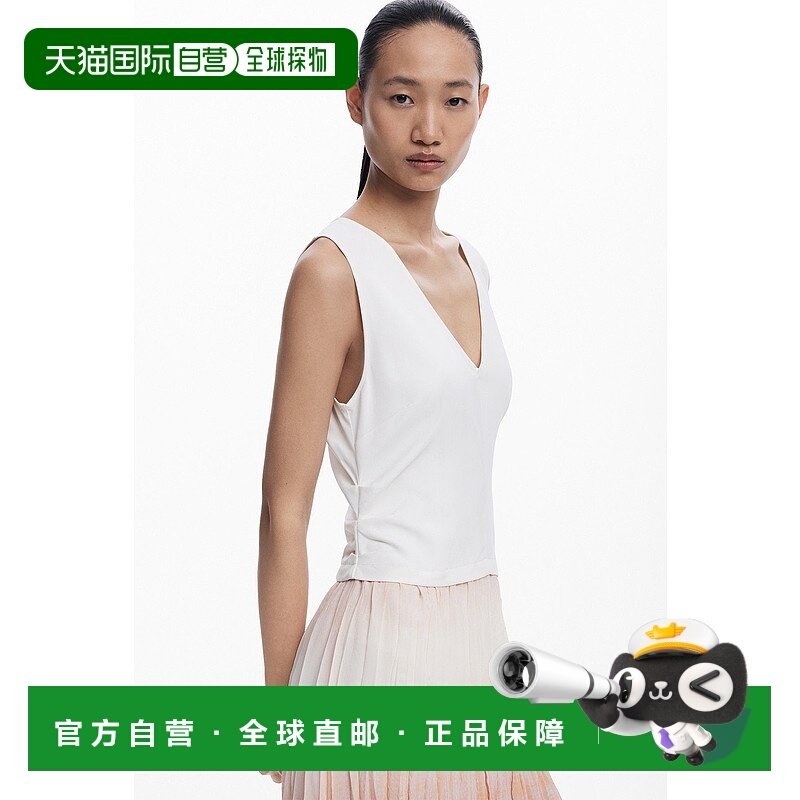 日本直邮Desigual Gradation Pleats 渐变百褶V领连衣裙牛仔女装