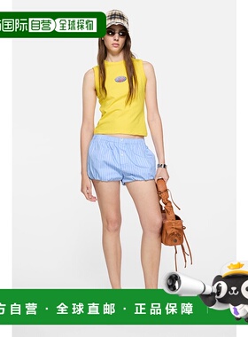 欧洲直邮ACNE (2025新品) 条纹短裤宽松