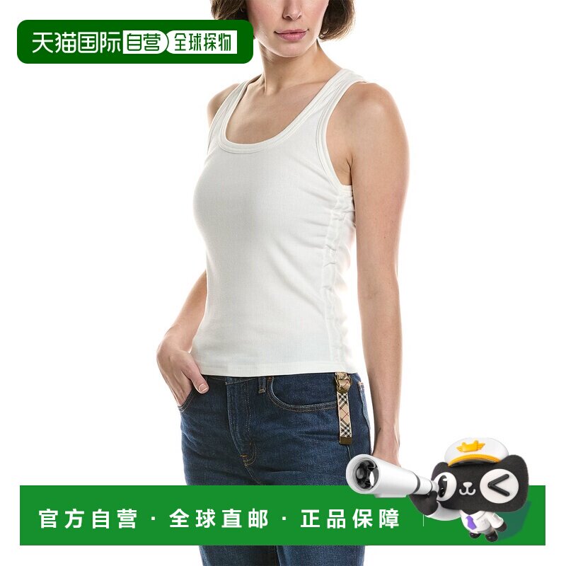 自营 Burberry格子棉背心-白色 美国奥莱直发博柏利